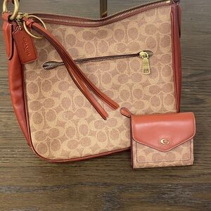 Coach purse with small wallet